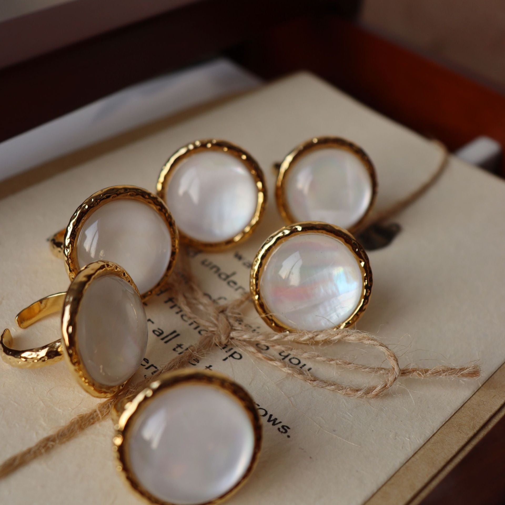 White Mother-of-Pearl Ring