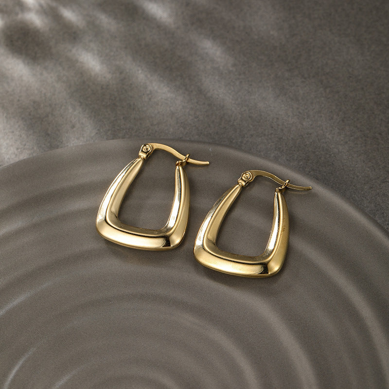 Sculpted Elegance: Niche Geometric Earrings