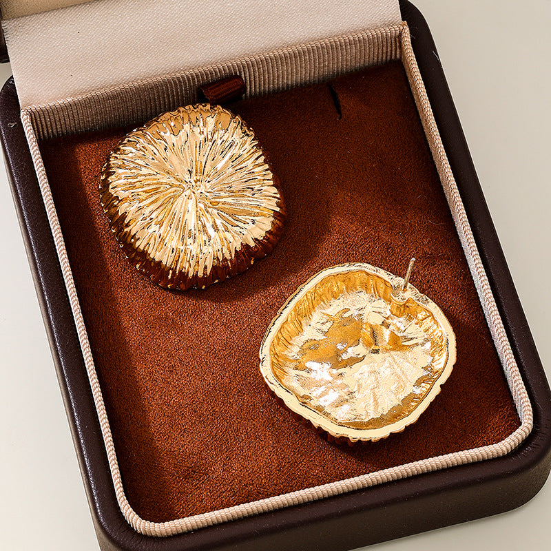 Retro Square Metal Earrings – Bold Geometric Studs