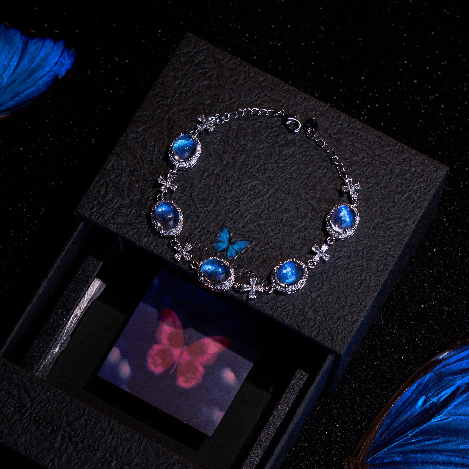 Wings of the Blue Morpho – Handmade Butterfly Bracelet