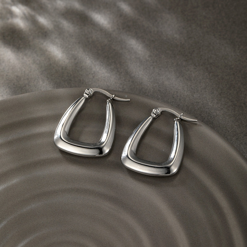 Sculpted Elegance: Niche Geometric Earrings