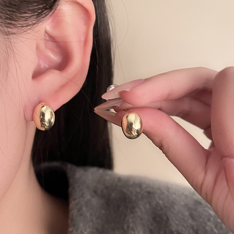 INS-Inspired Gold & Silver Bead Earrings