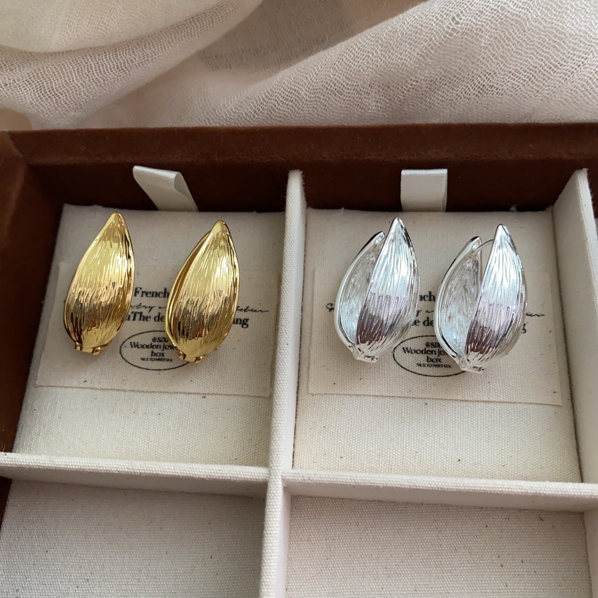 High-End Flower Bud Stud Earrings