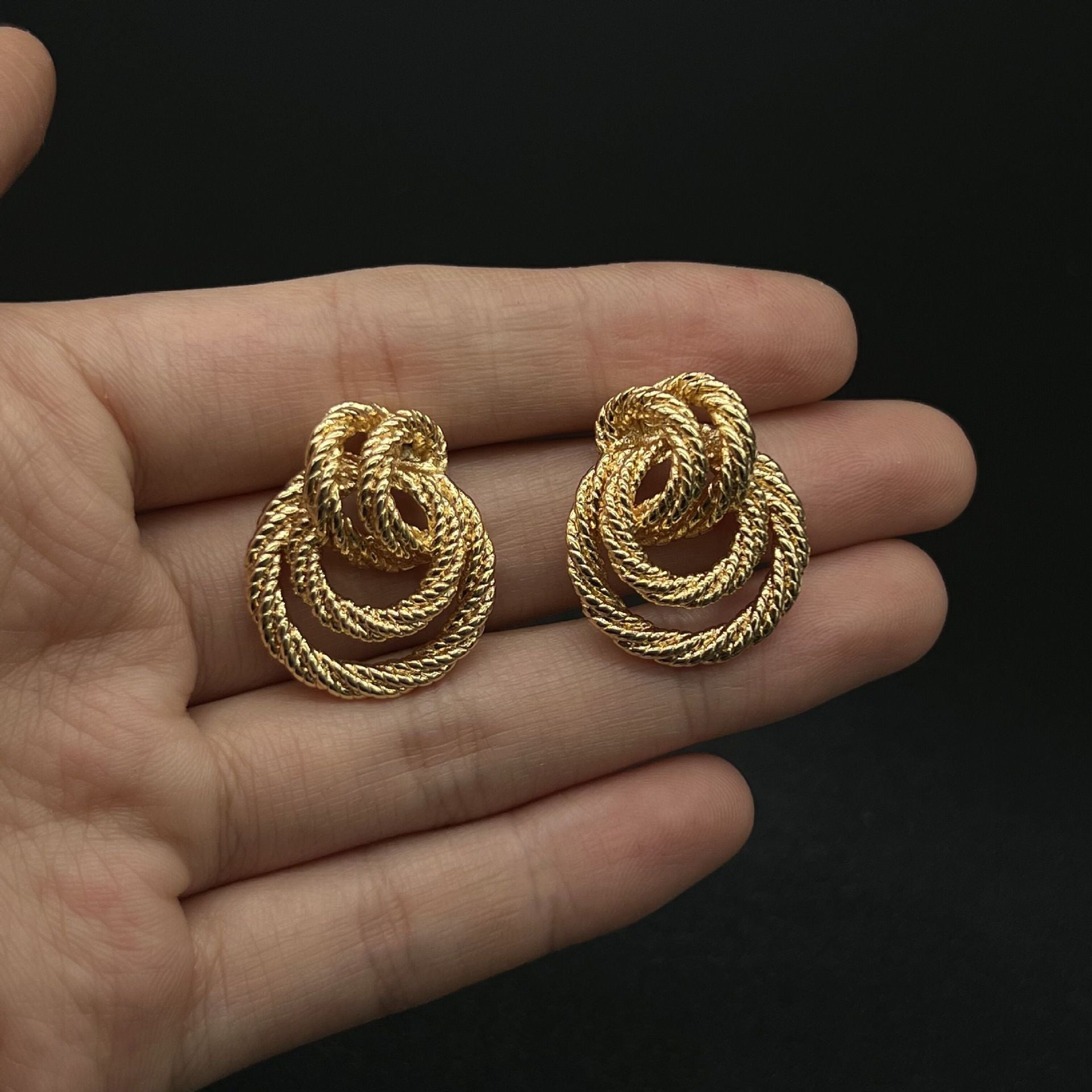 Braided Gold Drop Earrings – Irregular Luxe Design