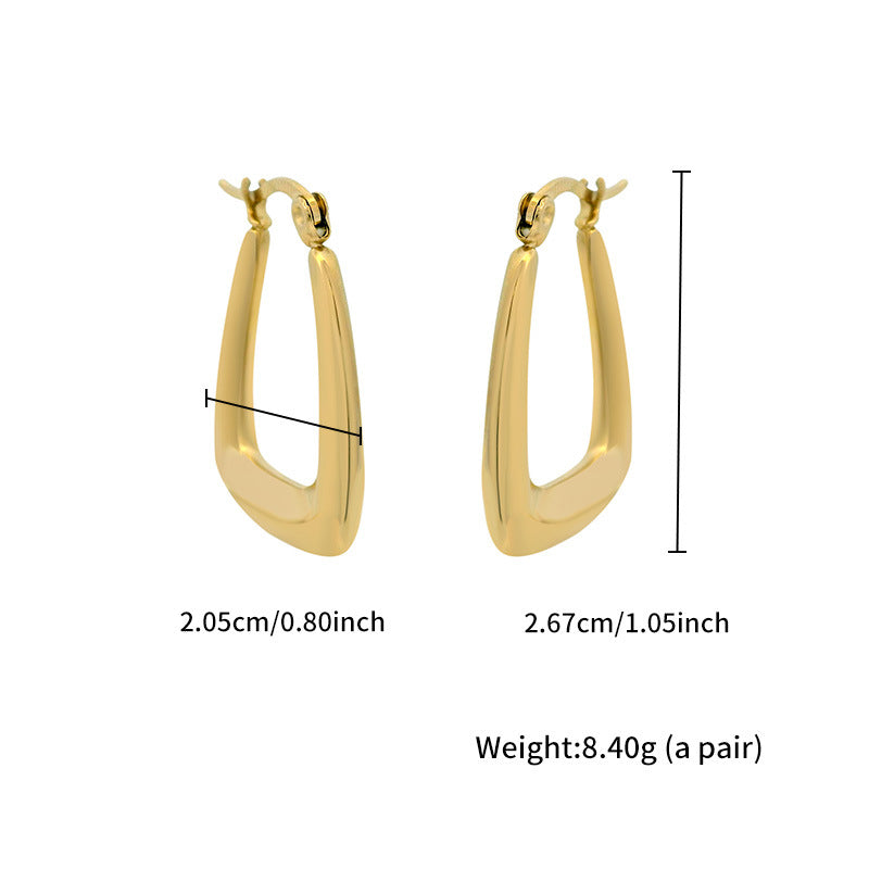 Sculpted Elegance: Niche Geometric Earrings