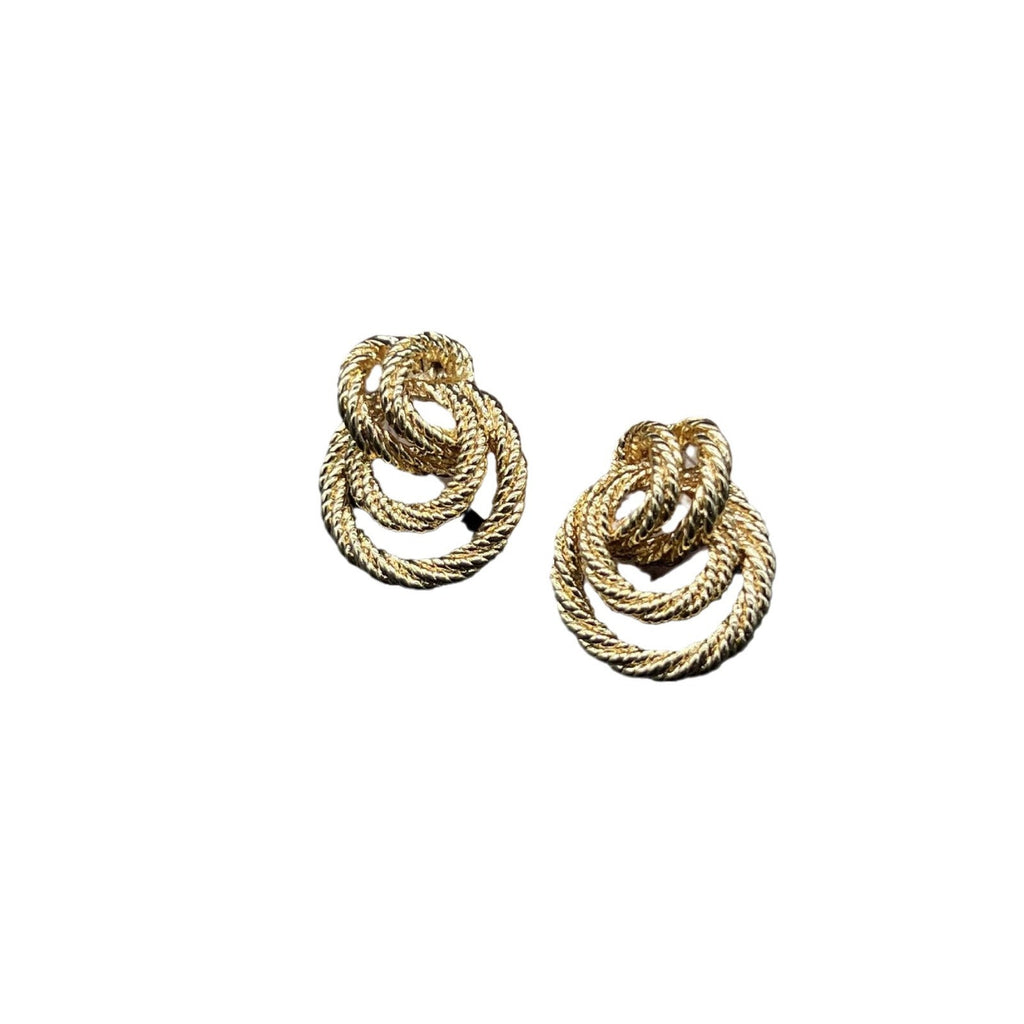 Braided Gold Drop Earrings – Irregular Luxe Design
