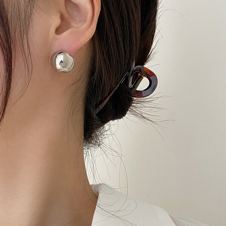 S925 Silver Round Ball Earrings