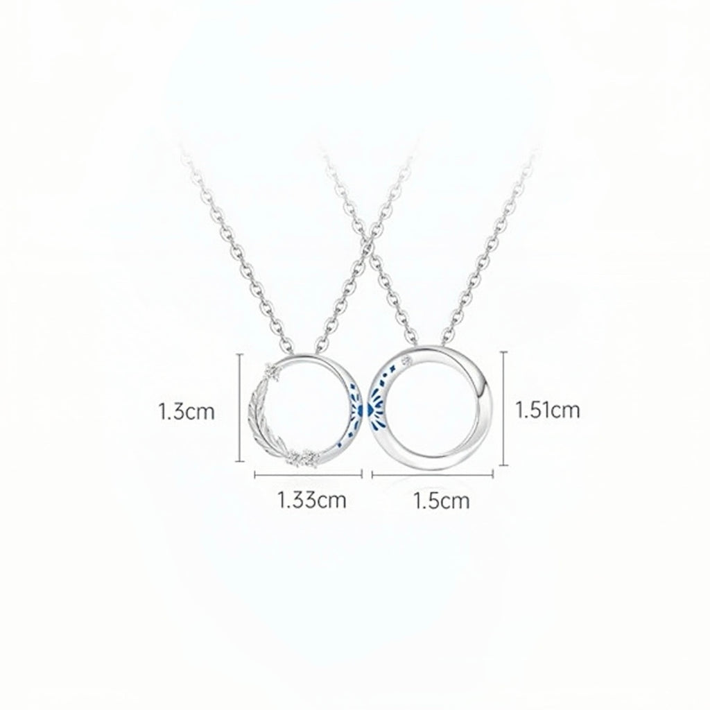 Heart Fireworks Couple Necklace – Luminescent Magnetic Pendant