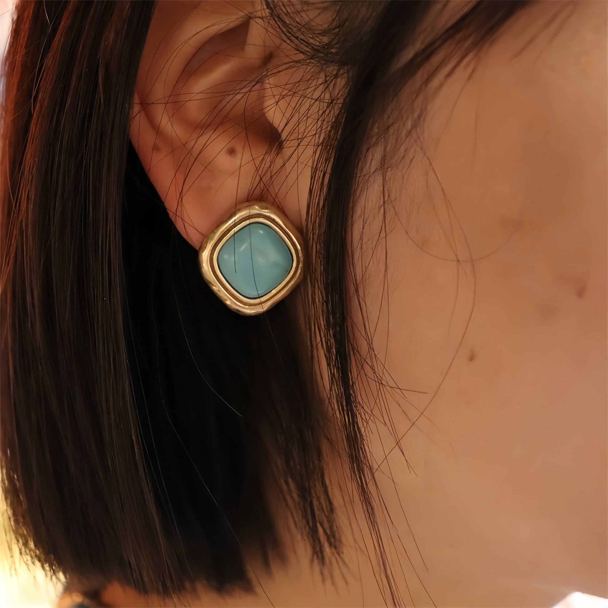 Vintage Turquoise Jewelry Set - Clavicle Chain