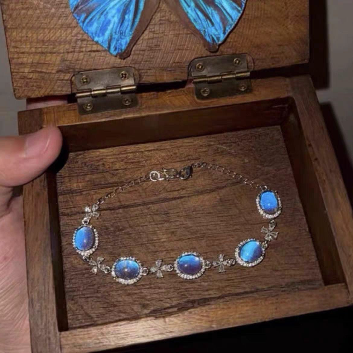 Wings of the Blue Morpho – Handmade Butterfly Bracelet