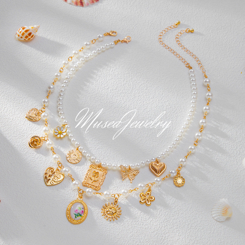 Pearls & Shells: Coastal Charm Necklace