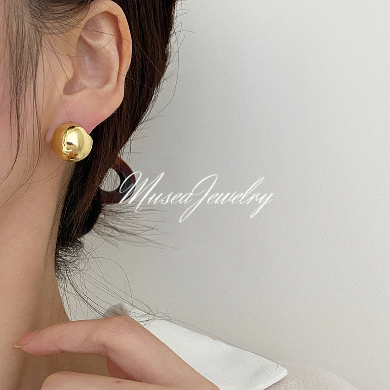 S925 Silver Round Ball Earrings