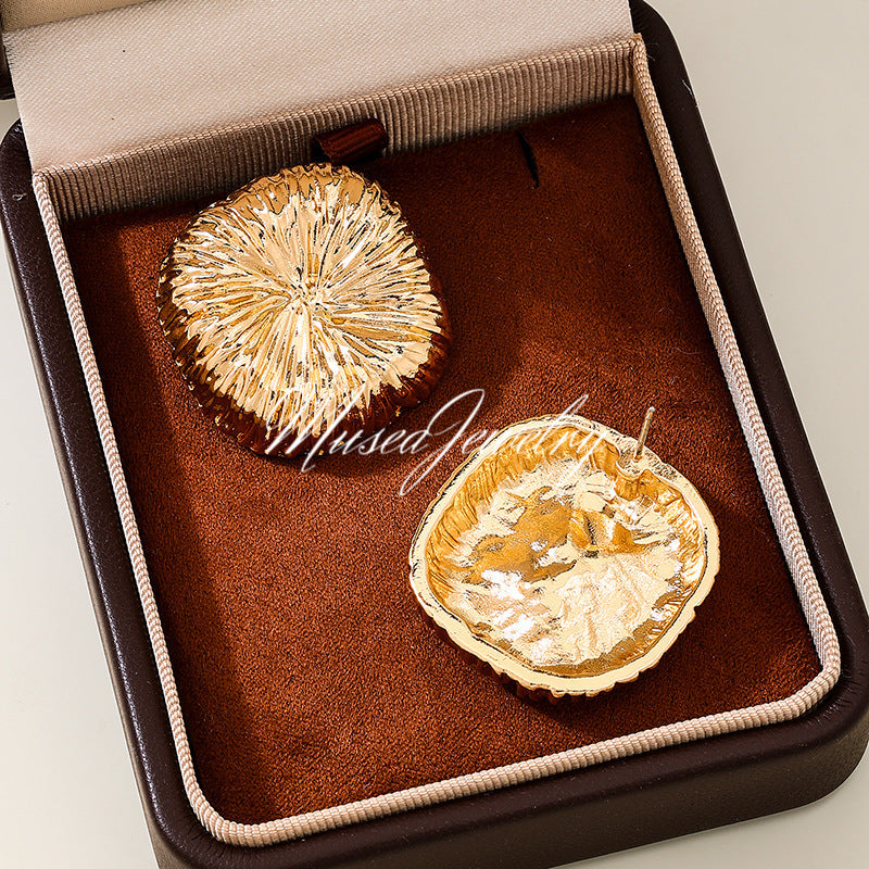 Retro Square Metal Earrings – Bold Geometric Studs