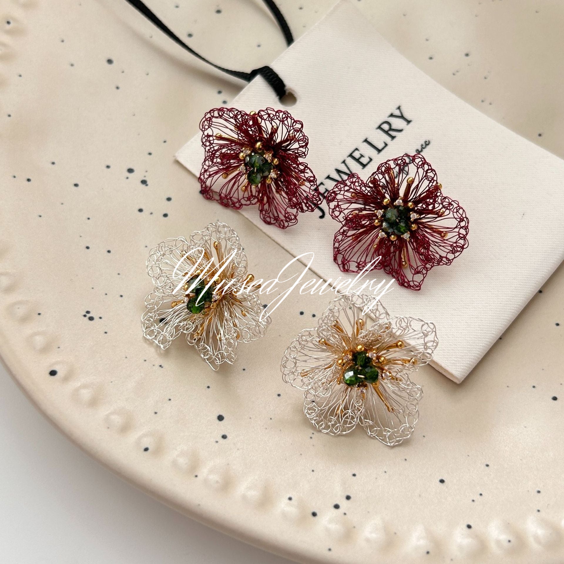 French Style Camellia Earrings/Ring