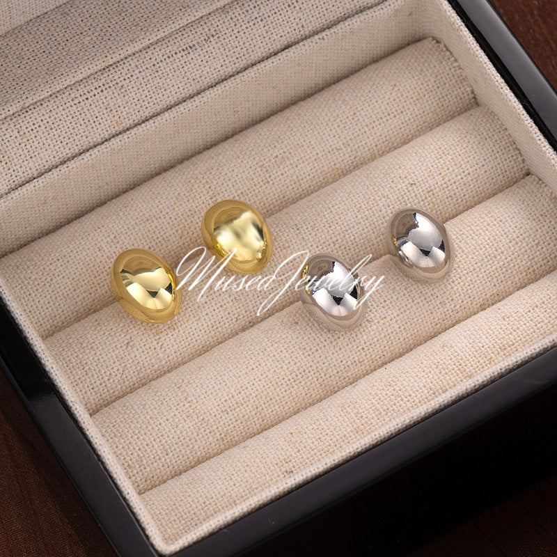 INS-Inspired Gold & Silver Bead Earrings