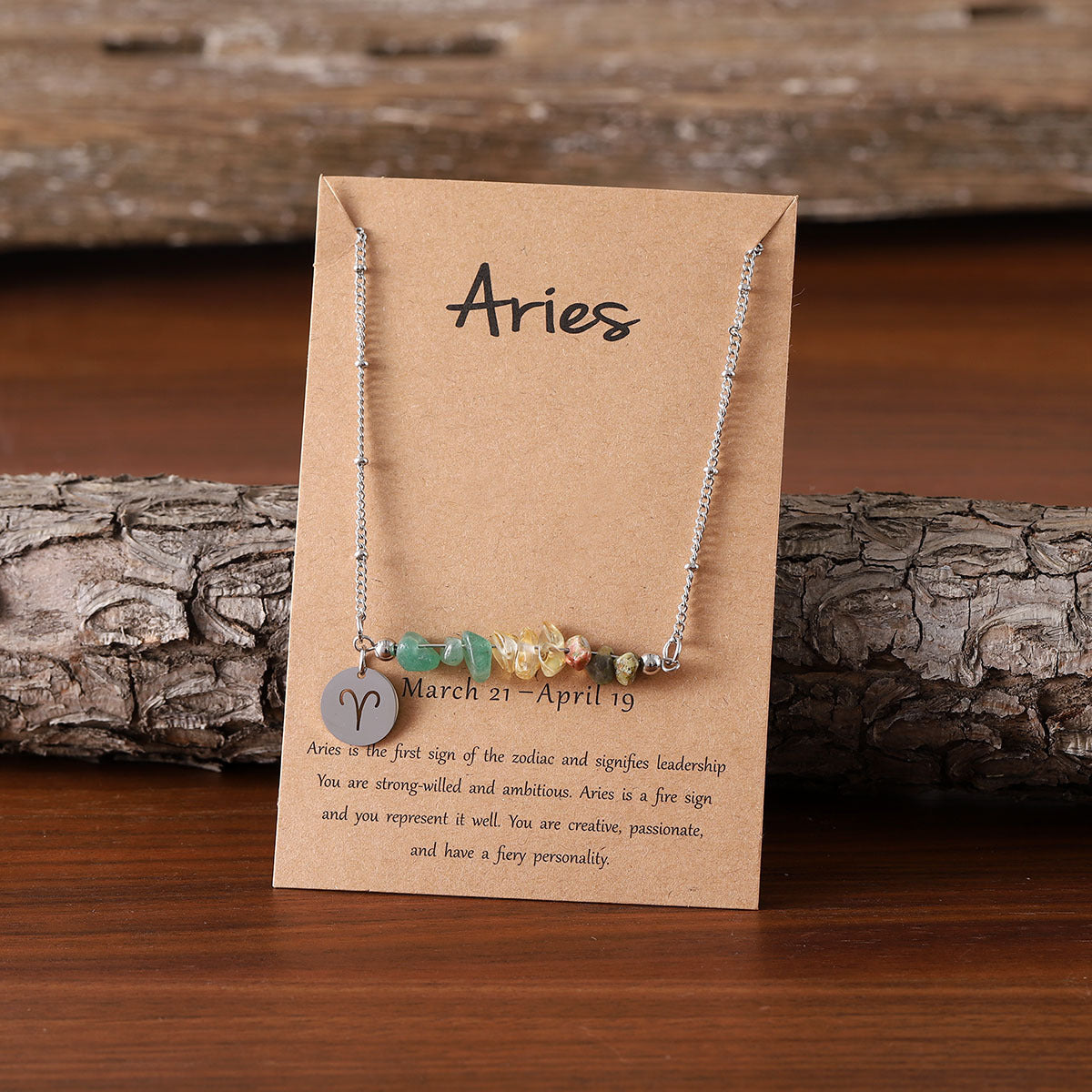 Zodiac Birthstone Constellation Necklace – Raw Crystal Chain