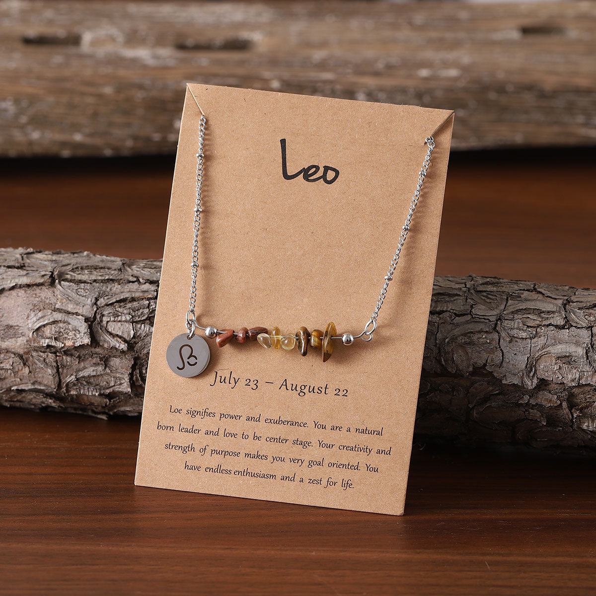 Zodiac Birthstone Constellation Necklace – Raw Crystal Chain