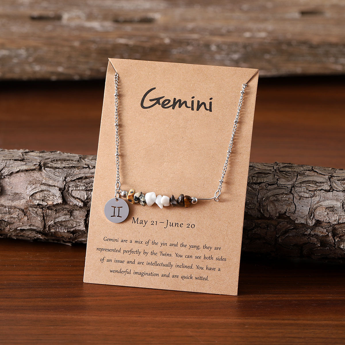 Zodiac Birthstone Constellation Necklace – Raw Crystal Chain