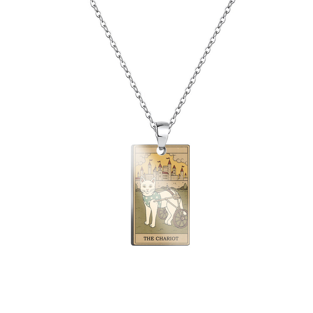 Tarot Vintage Pendant -「Wheel of Fortune」