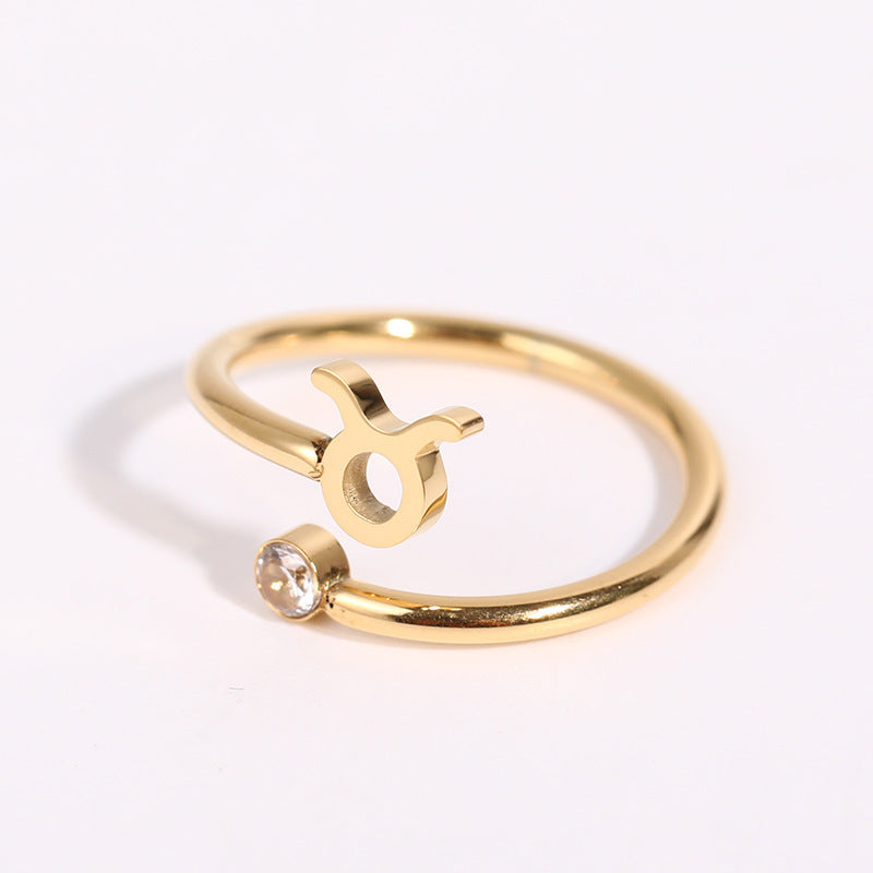 Zodiac Ring - Adjustable with Birthstone