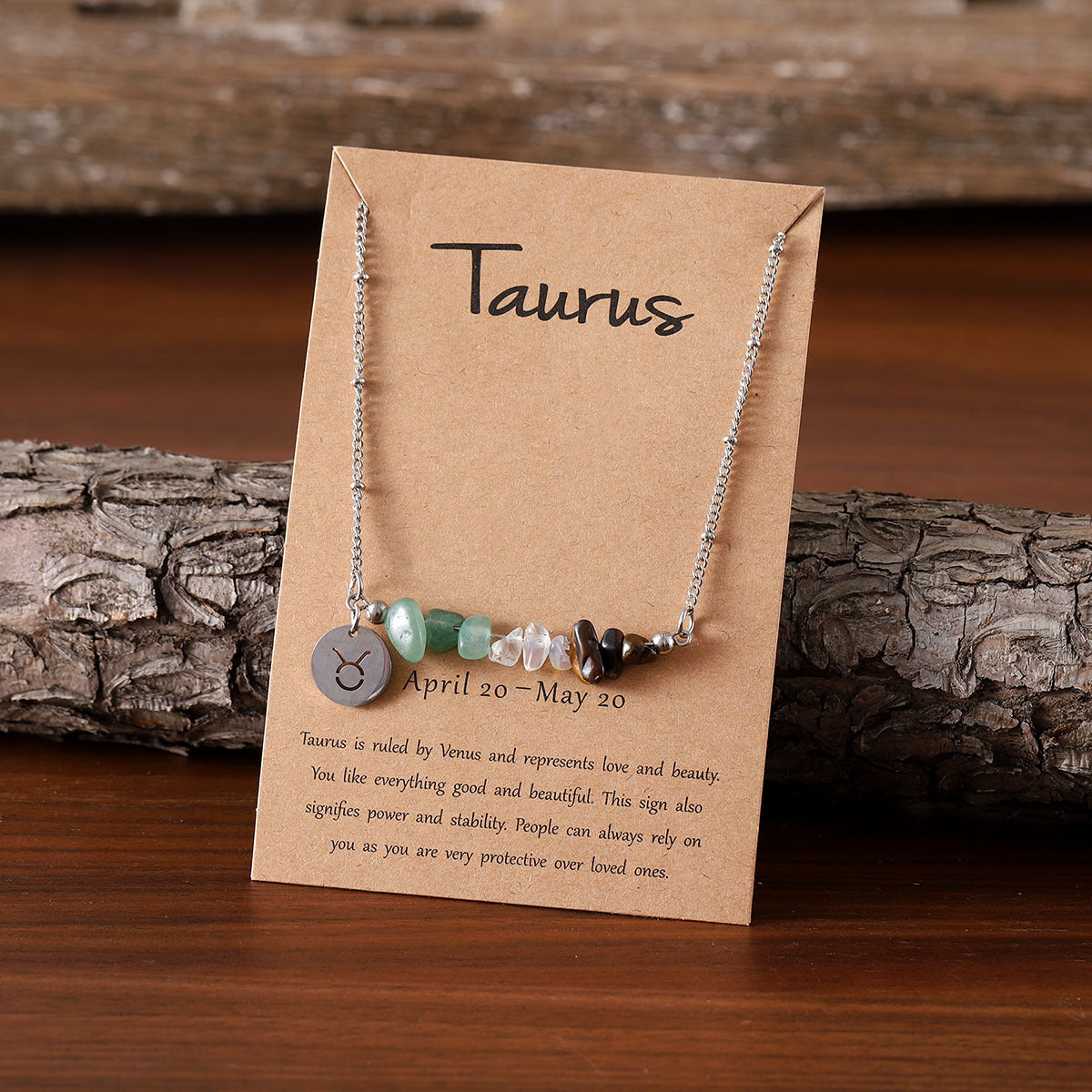 Zodiac Birthstone Constellation Necklace – Raw Crystal Chain