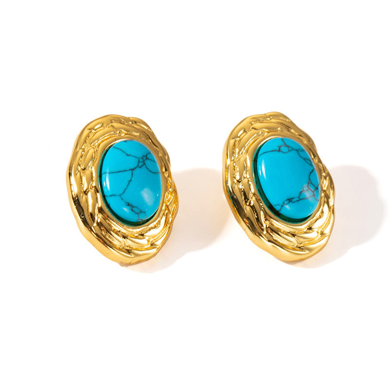 Paris Stripe Luxe Studs