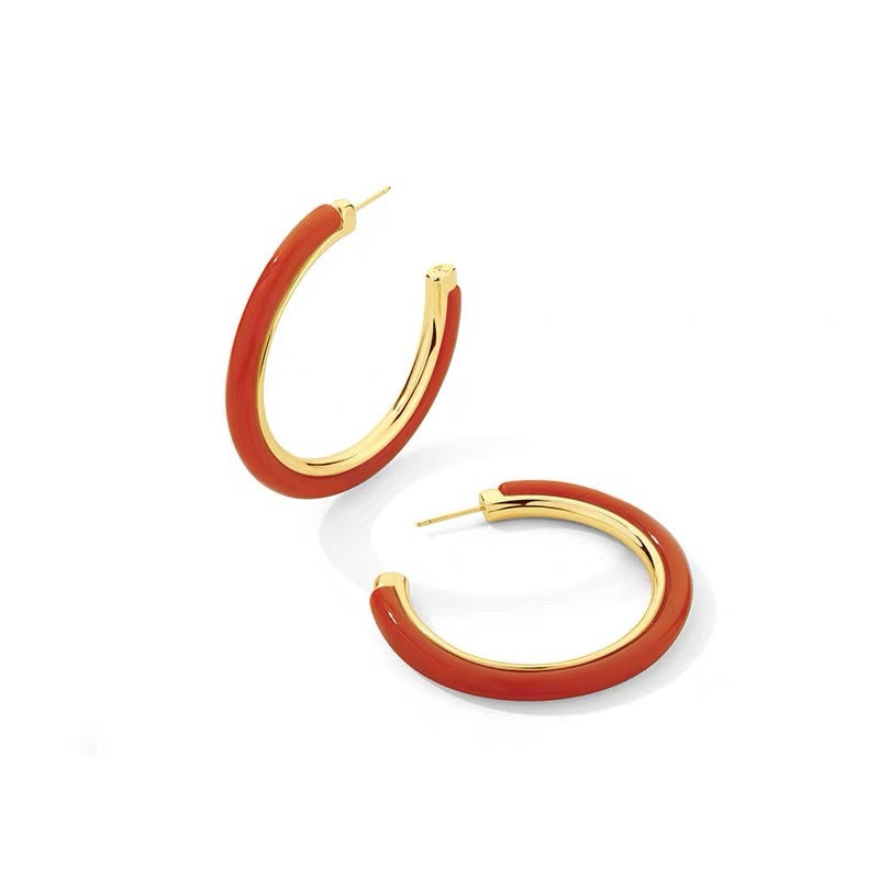Tortoiseshell Leopard Hoop Earrings