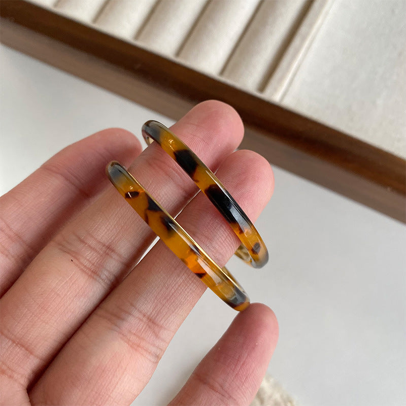 Tortoiseshell Leopard Hoop Earrings