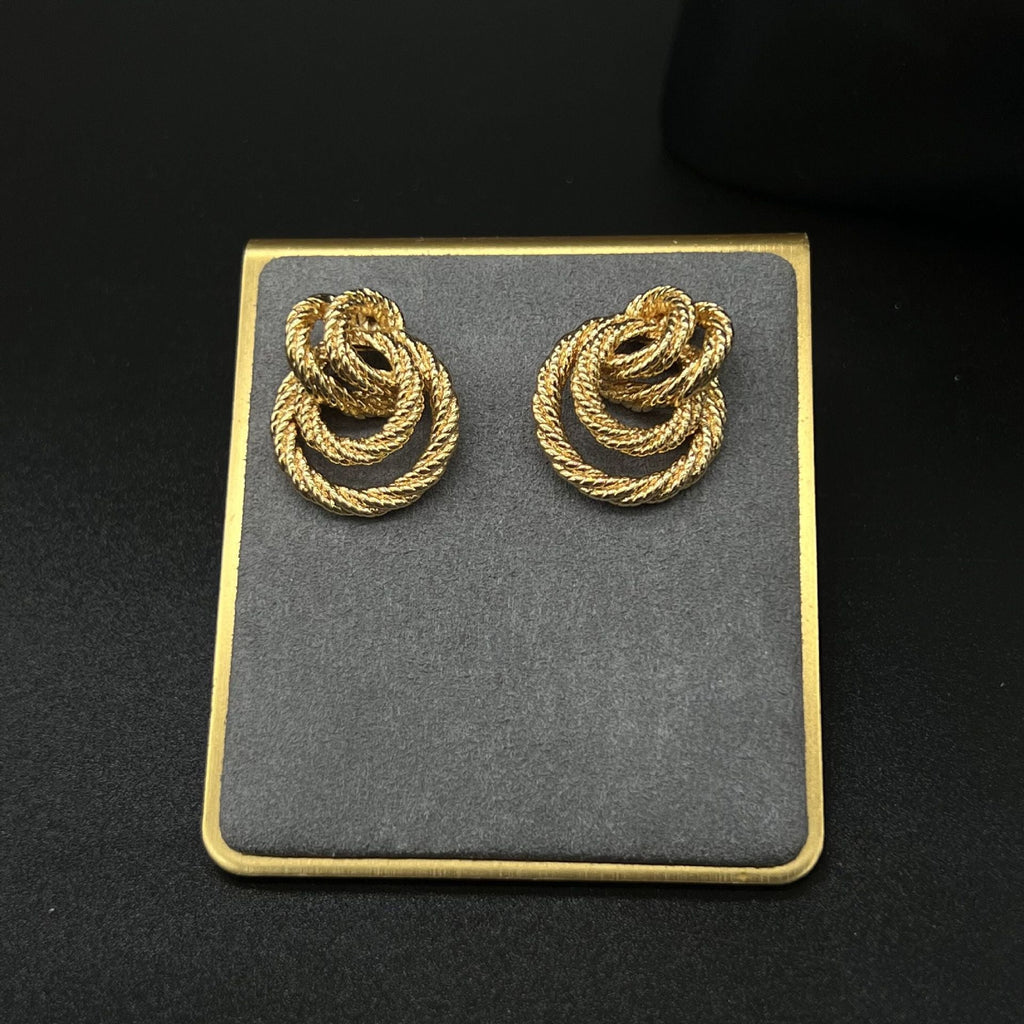 Braided Gold Drop Earrings – Irregular Luxe Design