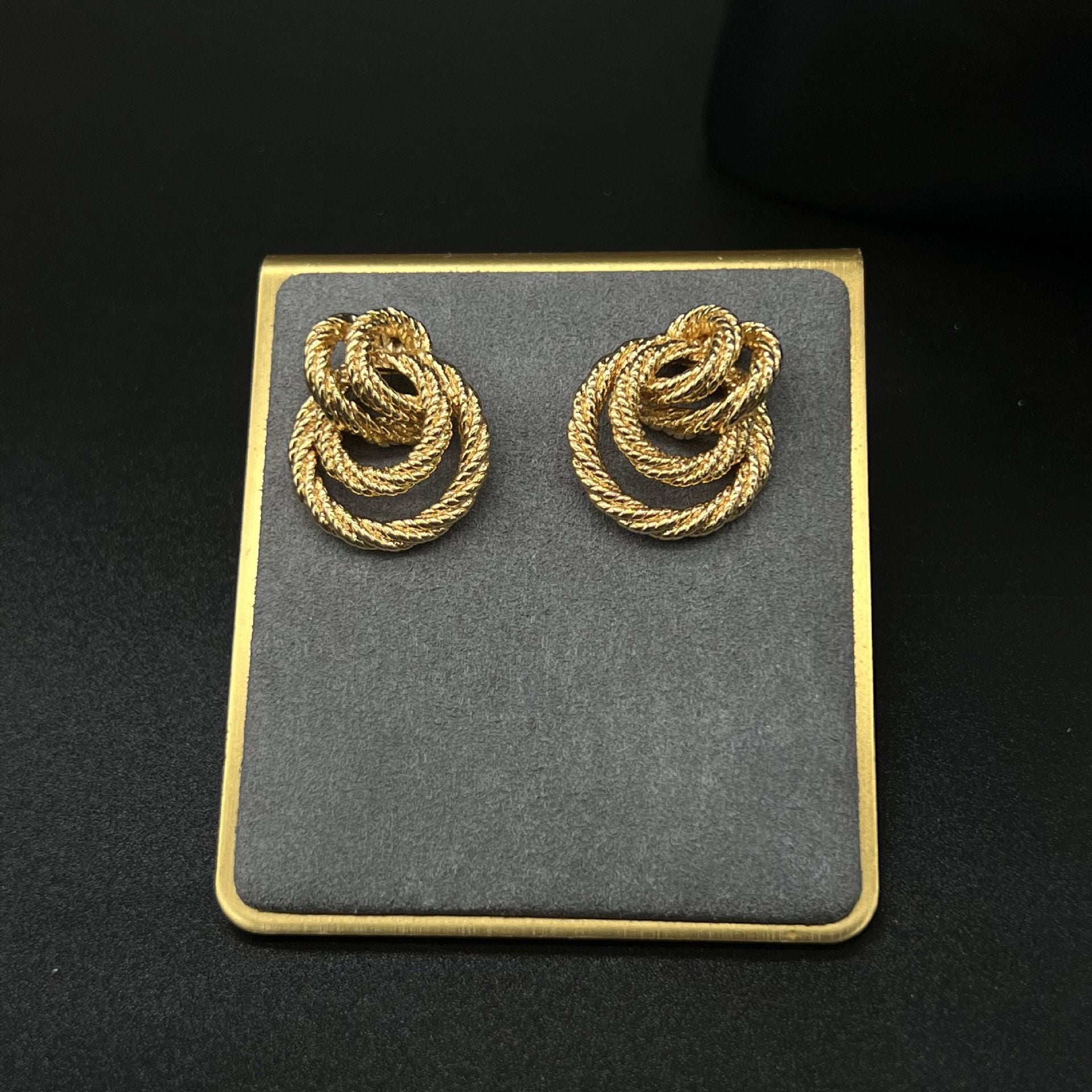 Braided Gold Drop Earrings – Irregular Luxe Design