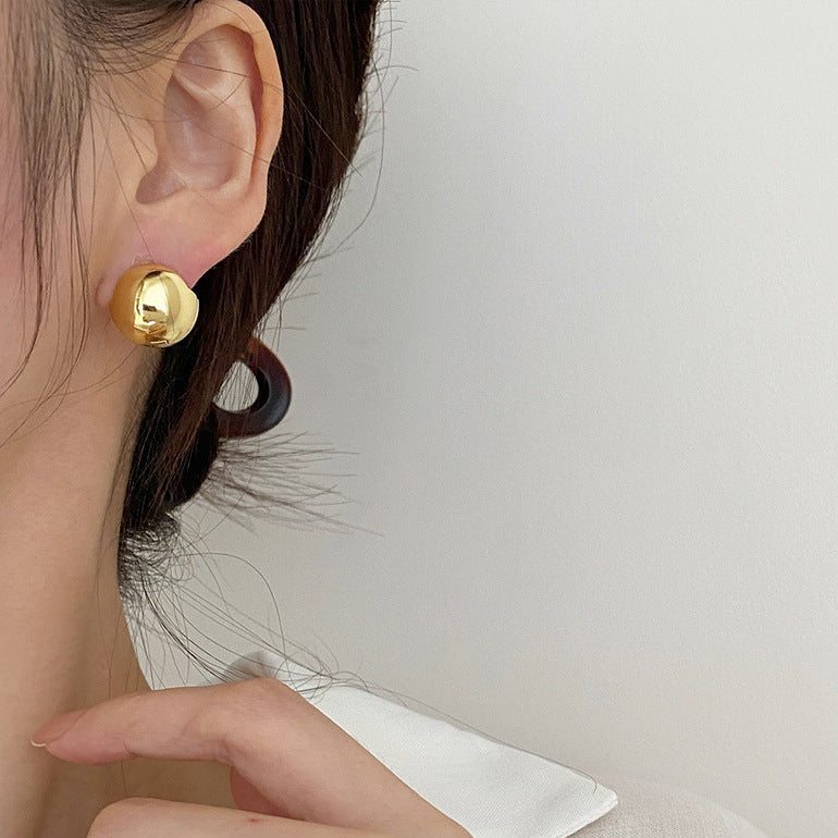 S925 Silver Round Ball Earrings