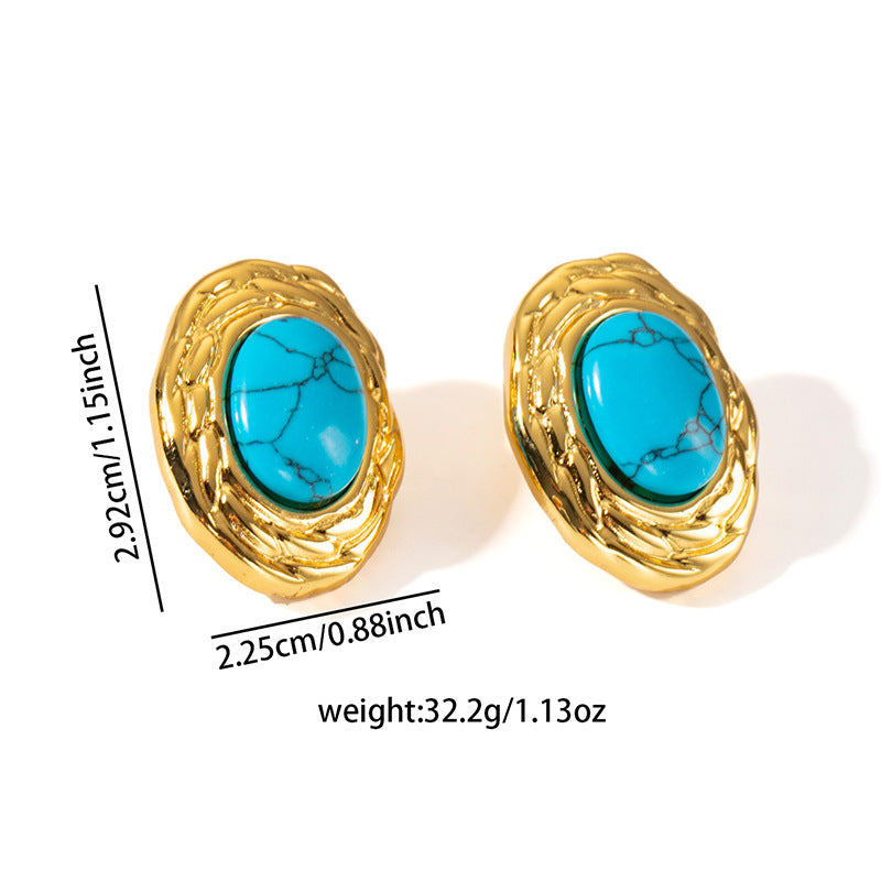 Paris Stripe Luxe Studs