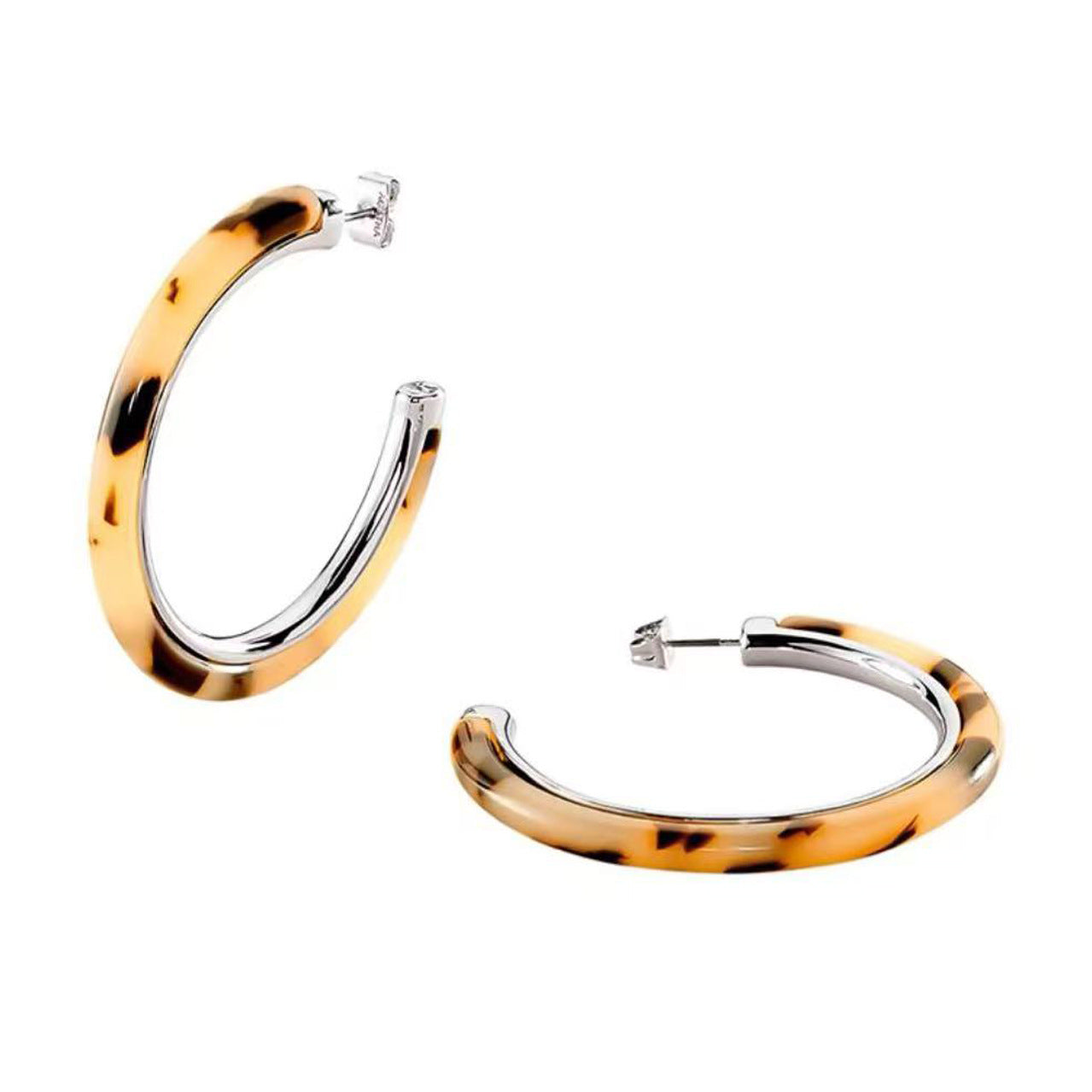 Tortoiseshell Leopard Hoop Earrings