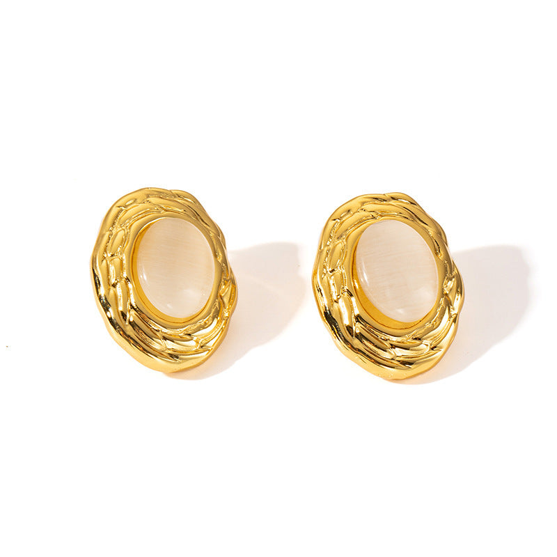 Paris Stripe Luxe Studs